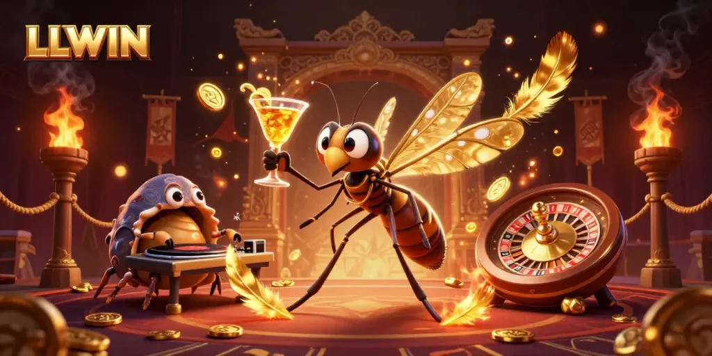 Experience thrilling gaming at LLWIN with unique characters in a vibrant casino setting.
