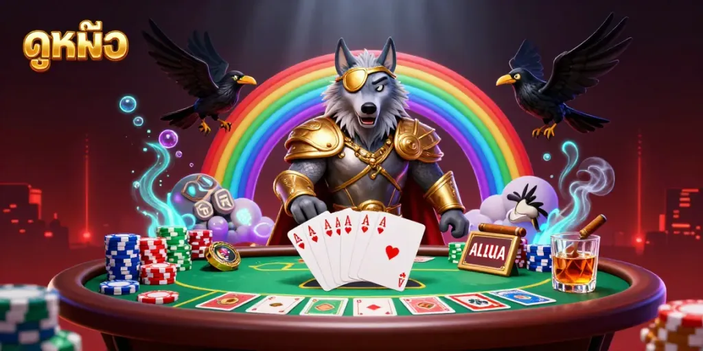 Experience ดูหนังออนไลน์ฟรี with a striking Viking-themed casino adventure illustration