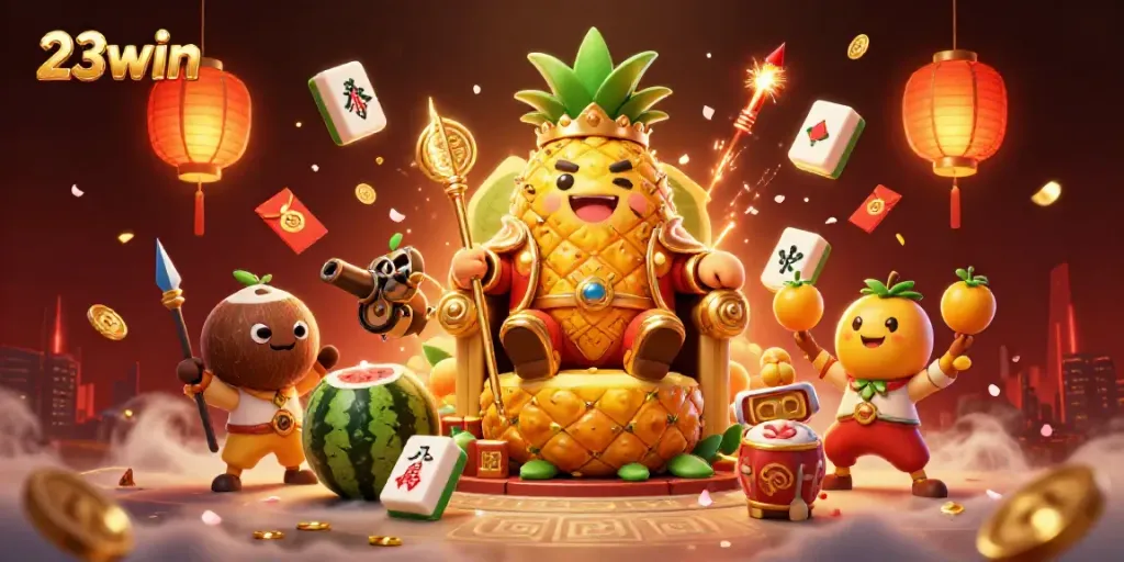 Experience thrilling gaming adventures at 23win with vibrant characters and dynamic casino elements.