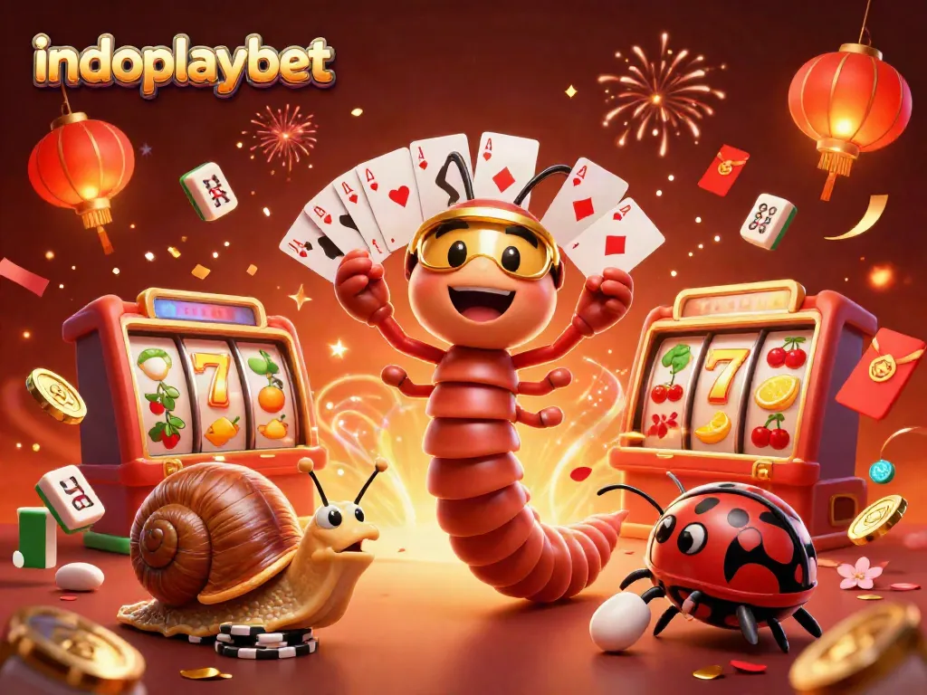 Menggandakan keterampilan bermain di indoplaybet dengan dealer kartun milipede dan simbol keberuntungan yang semarak.