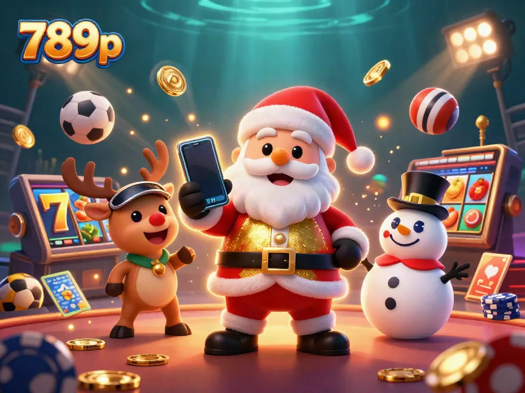 Stake your claim with 789p as Santa celebrates jackpots in a dazzling casino.