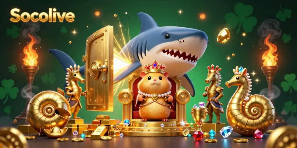 Socolive delivers an incredible interactive gaming experience with vibrant characters and gold treasures.