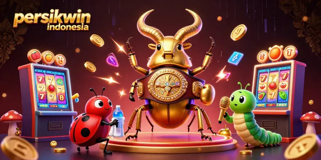 Permainan judi seru di 'persikwin indonesia' dengan ilustrasi kejuaraan kartun 3D yang menarik.
