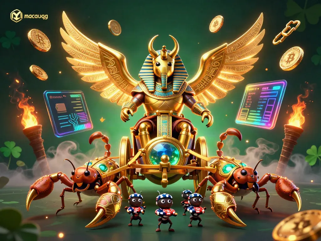 Spin to win with macaugg in this vibrant 3D casino adventure filled with golden treasures.